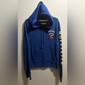 Hollister Royal Blue Hoodie with Embroidered Details
